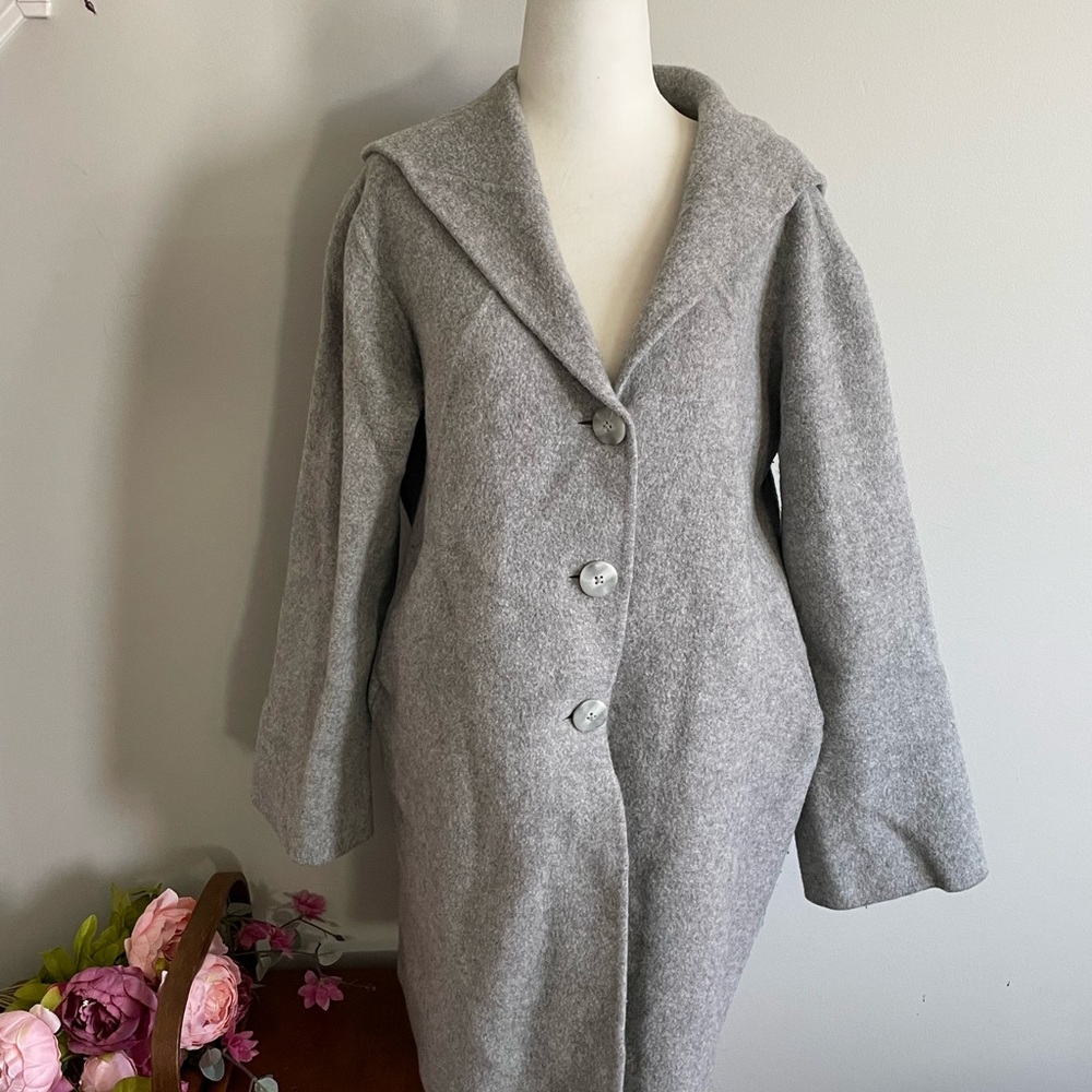 J. Jill Soft Gray Women's Cape Coat